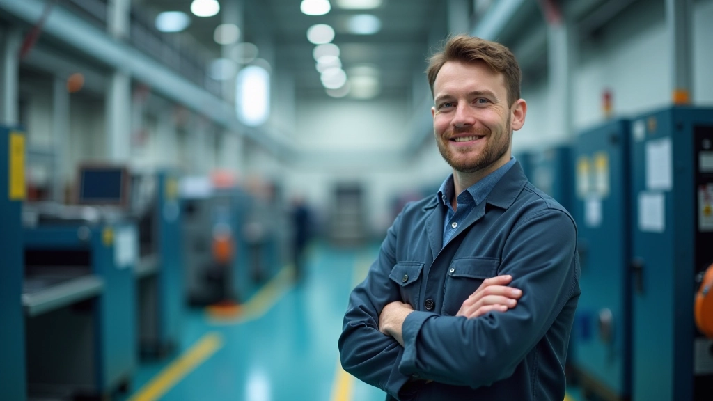 Fabrikanlage mit Maschinerie und technischer Infrastruktur